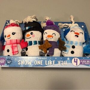 Fringe Studio Snowman Dog Toy Set- Snow One Luke You